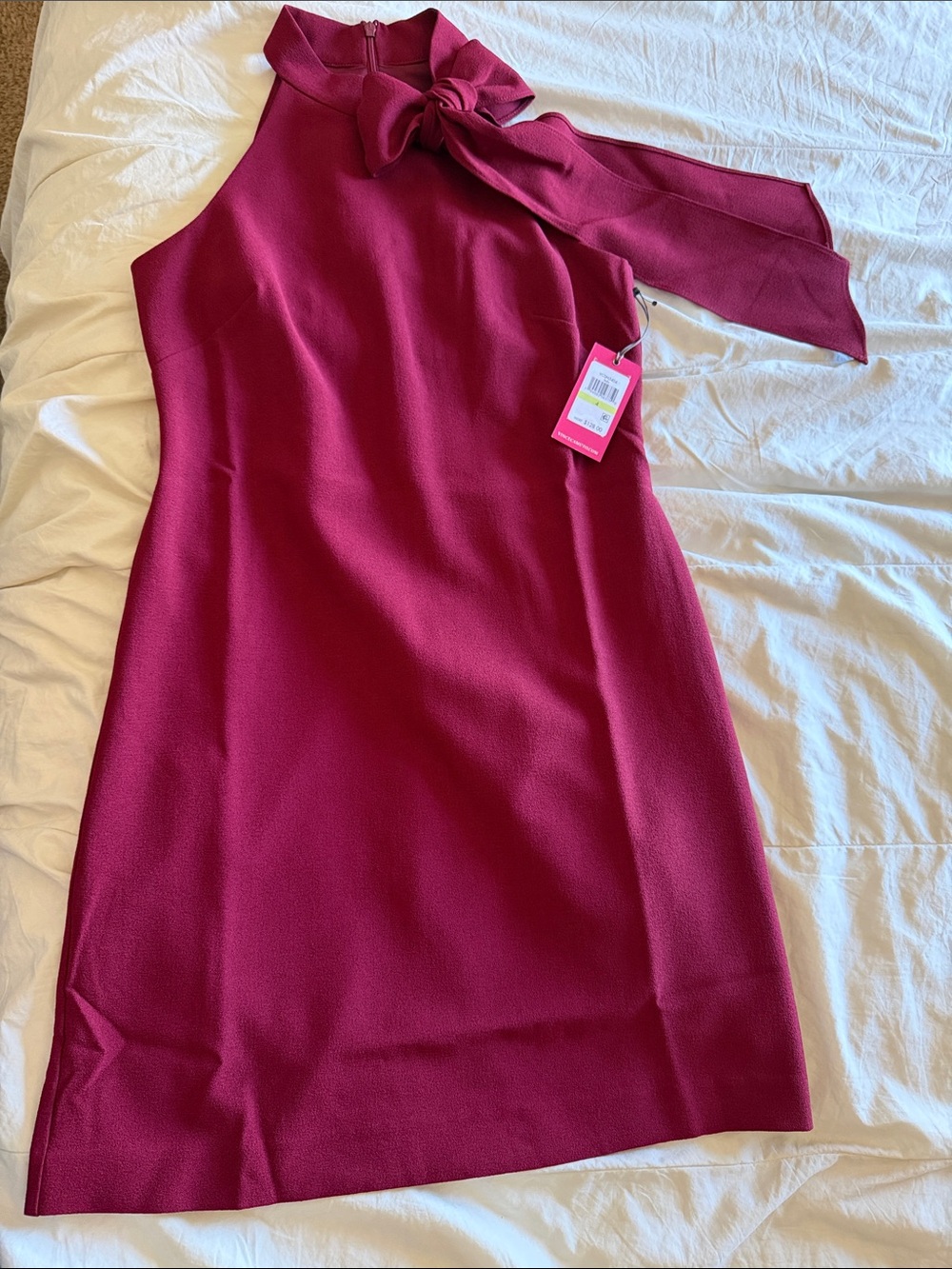 Vince Camuto Sleeveless Bow Dress in Berry size 4. New with tags